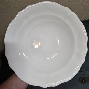 Federalist Ironstone 9.5in Sercing Bowl No Chips White Glazed